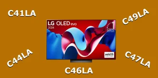LG OLED TV разлика между модели C41LA, C44LA, C45LA, C46LA, C47LA, C48LA, C49LA