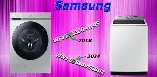 Обяснение на номерата на моделите перални машини на Samsung 2013-2024