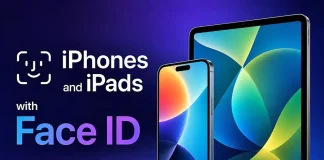 支持 Face ID 的 iPhone 和 iPad 列表