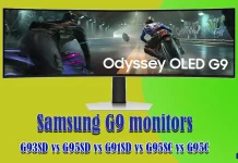 Az Odyssey G9 monitorok 2023-2024 közötti különbségek