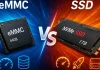 Az eMMC és az SSD tároló közötti különbség