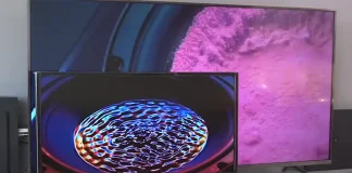 화면 대각선 크기를 기준으로 한 TV 및 모니터 크기, 높이, 너비