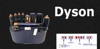 Forklart modellnummer for Dyson hårpleieapparat