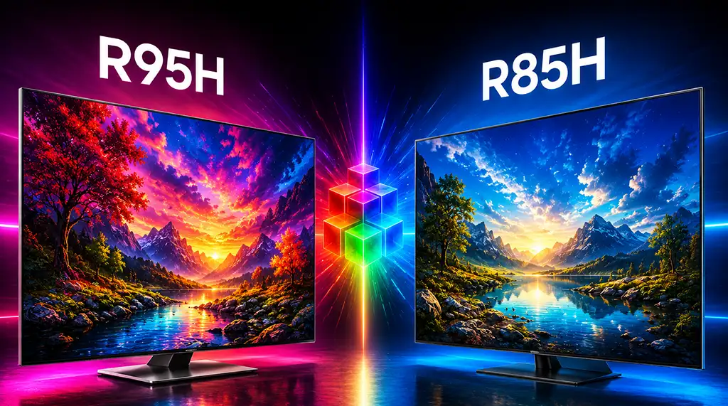 Samsung TVs with Micro RGB Technology, R95H vs R85H
