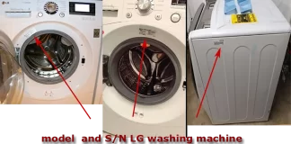 Numărul de serie al mașinii de spălat LG: căutare, decodare