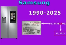 Ako zistiť dátum výroby chladničky Samsung